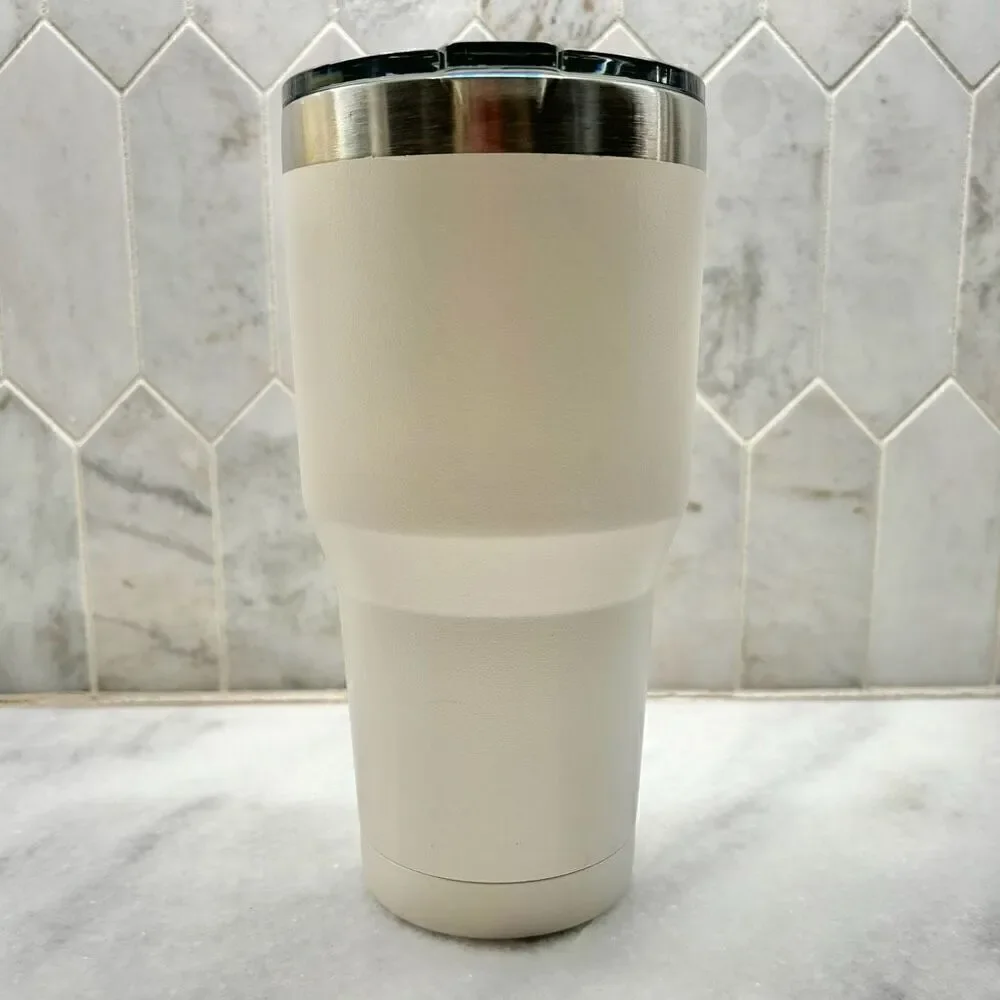 Ozark Trail Double Wall Vacuum Stainless Steel Tumbler With Lid White 30oz